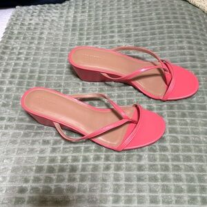 Size 10 Coral Wedge Sandals